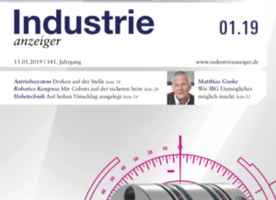 Cover page Industrieanzeiger 01.2019 - IBG in interview