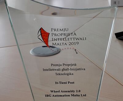 IBG Malta - Intellectual Property Award Trophy 2019