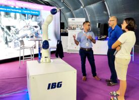 TECHXPO MALTA 2023: a team member from IBG-Malta passionately explained robotics and automation systems to the public, highlighting the transformative potential of these technologies.